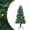 vidaXL Hj&oslash;rne Kunstigt Juletr&aelig; med 150 LED'er Gr&oslash;n 150 cm PVC og metal