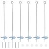 vidaXL Jordanker 6 pcs S&oslash;lv &Oslash;10 x 60 cm Galvaniseret metal
