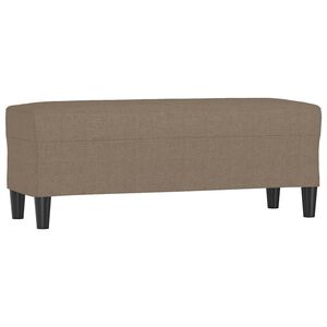 vidaXL b&aelig;nk 100x35x41 cm stof gr&aring;brun
