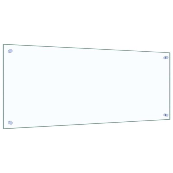 vidaXL K&oslash;kken bagv&aelig;g 2 pcs Transparent 100 x 40 cm h&aelig;rdet glas
