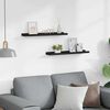 vidaXL gallerihylder 2 stk. 60x9x3 cm MDF sort