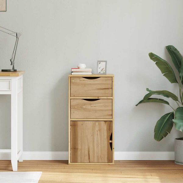 vidaXL sideskab ODDA med skuffer 40x24x79 cm massivt fyrretræ