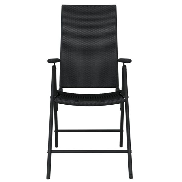 vidaXL spisebordssæt til haven 7 dele sort