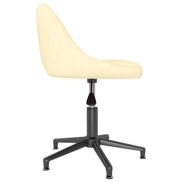 vidaXL drejelig spisebordsstol fl&oslash;jl cremefarvet