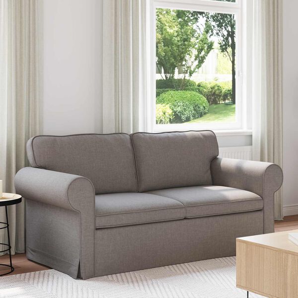vidaXL Sofa Gr&aring;brun 215 x 82 x 80 cm Stof
