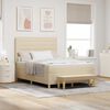 vidaXL Box spring seng med madras Creme 140 x 190 cm Stof