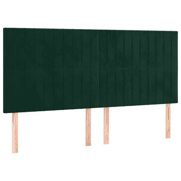 vidaXL sengegavl m&oslash;rkegr&oslash;n 200x5x118/128 cm fl&oslash;jl