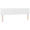 vidaXL sengegavle 200x5x78/88 cm kunstl&aelig;der hvid