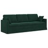 vidaXL Sofa S&aelig;t 2 pcs M&oslash;rkegr&oslash;n 228 x 78 x 80 cm Fl&oslash;jl