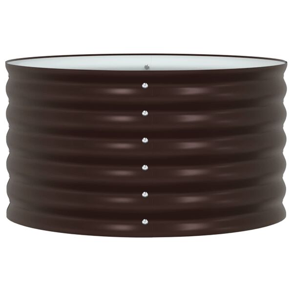 vidaXL H&oslash;jbed Brun 80 x 80 x 44 cm St&aring;l