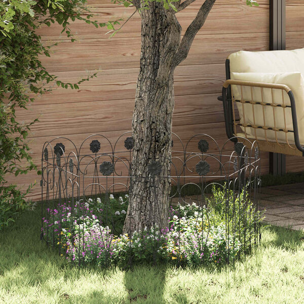 vidaXL Havehegn Espalier Sort 305,5 x 55,5 x 0,3 cm