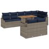 vidaXL Havesofa S&aelig;t med opbevaring 9 pcs Gr&aring; Poly rattan