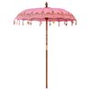 vidaXL Balinesisk Parasol Lyserød 185 x 185 x 260 cm