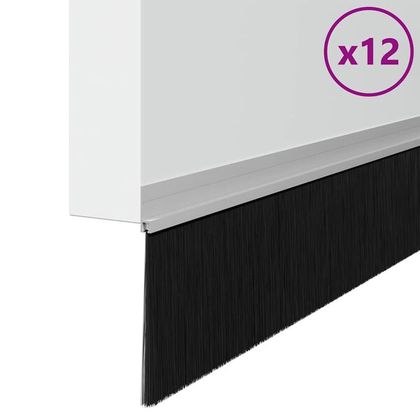 vidaXL Selvkl&aelig;bende d&oslash;rb&oslash;rstet&aelig;tninger 12 pcs S&oslash;lv 100 cm