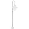 vidaXL havestolpelampe E27 120 cm aluminium hvid