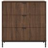 vidaXL Sideboard med skuffe Brun eg 79,5 x 33 x 82 cm Konstrueret tr&aelig;
