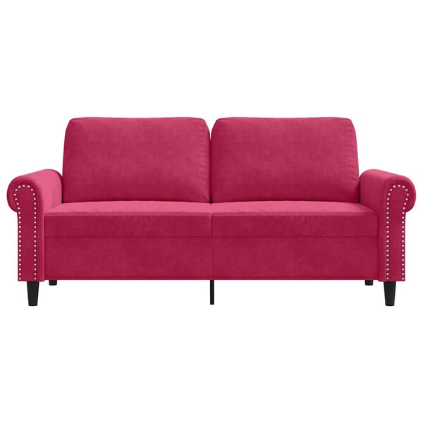 vidaXL 2-personers sofa 140 cm fl&oslash;jl vinr&oslash;d