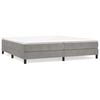 vidaXL Boxspring sengeramme Lysegr&aring; 200x200 cm Fl&oslash;jl