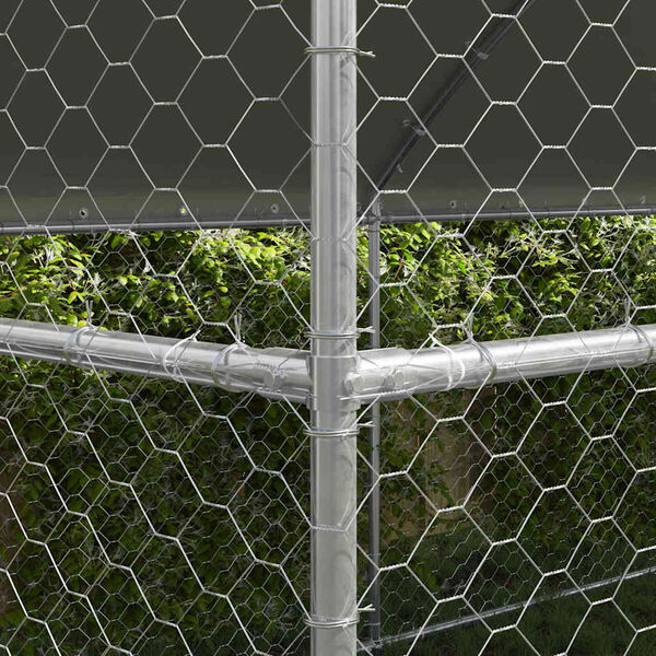 vidaXL Hundehus 3 pcs S&oslash;lv 6 x 2 x 2 m Galvaniseret st&aring;l