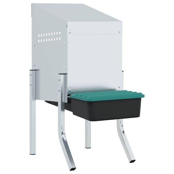 vidaXL h&oslash;nseredekasse 1 rum med ben galvaniseret st&aring;l