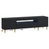 vidaXL LED TV-skab ARNHEM 153 x 35 x 43 cm Sort Konstrueret tr&aelig;