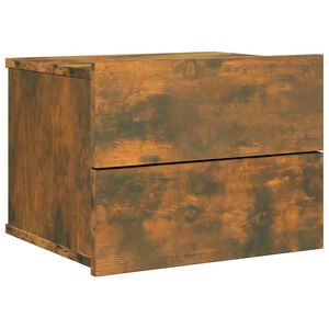 vidaXL sengebord 40x30x30 cm konstrueret tr&aelig; r&oslash;get egetr&aelig;sfarve