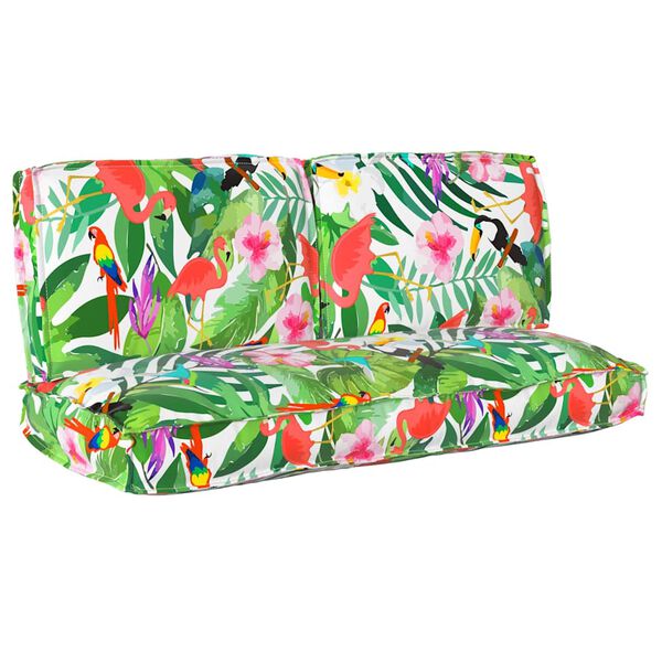 vidaXL Pudes&aelig;t Blomstret 3 pcs Flerfarvet Oxford stof