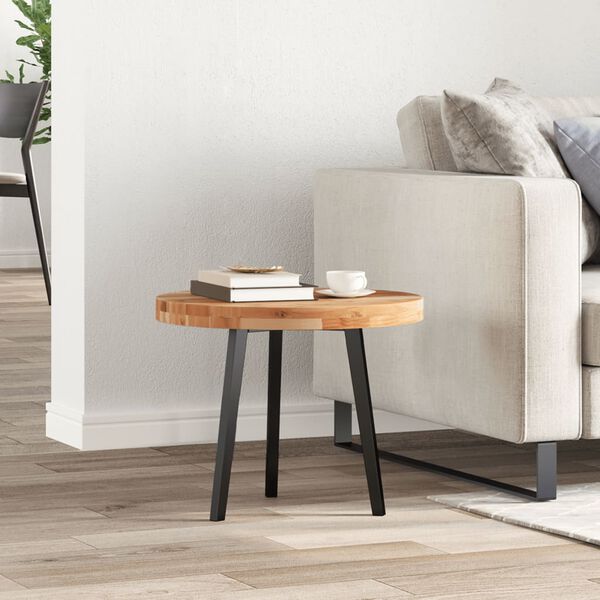 vidaXL bordplade &Oslash;50x4 cm rund massivt akacietr&aelig;