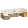 vidaXL sofas&aelig;t til haven 7 dele med hynder polyrattan beige