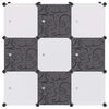 vidaXL opbevaringsskab kubeformet 9 rum sort og hvid