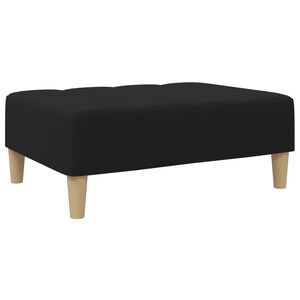 vidaXL fodskammel 77x55x31 cm stof sort
