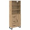 vidaXL Highboard Artisan Egetr&aelig; 69,5 x 34 x 180 cm Konstrueret tr&aelig;