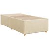 vidaXL Sengeramme uden madras Creme 100x200 cm Stof