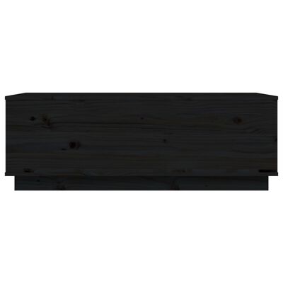 vidaXL sofabord 100x50x35 cm massivt fyrretræ sort