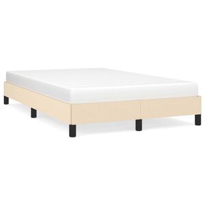 vidaXL sengeramme uden madras 120x190 cm stof cremefarvet