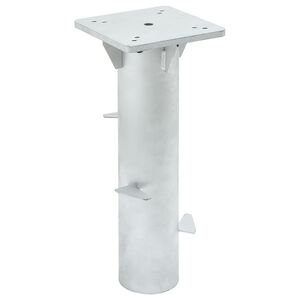 vidaXL nedgravet parasolbase 16x16x39,5 cm st&aring;l s&oslash;lvfarvet