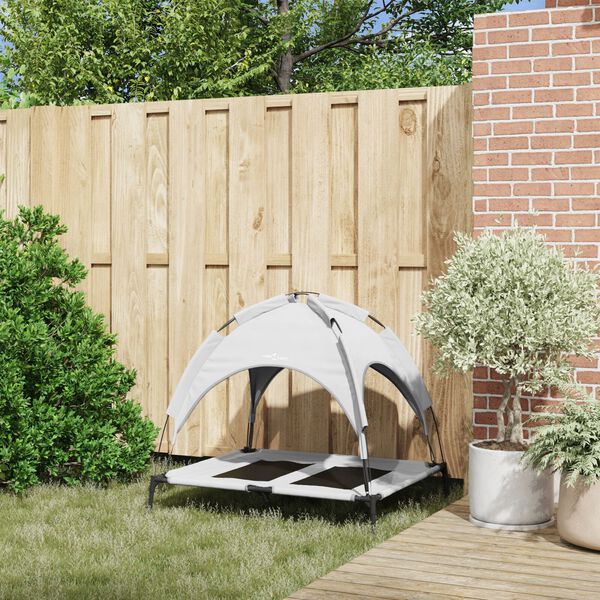 vidaXL Hundeseng Sølvgrå 92 x 77 x 82,5 cm Stål