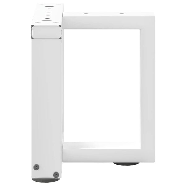 vidaXL sofabordsben T-formet 2 stk. hvid 30x25x(30-31) cm st&aring;l
