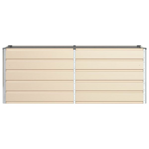 vidaXL Plantekasse Elfenben 480 x 50 x 45 cm Galvaniseret st&aring;l