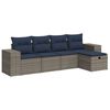 vidaXL sofas&aelig;t 5 dele med hynder polyrattan gr&aring;