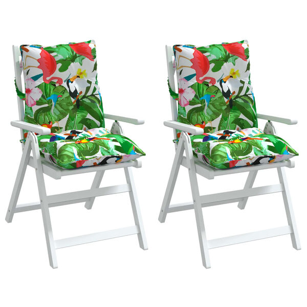 vidaXL stolehynder med lav ryg 2 stk. oxfordstof flerfarvet