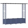 vidaXL H&aelig;vet Bed med Trellis og Tag Gr&aring; 203 x 40 x 136 cm PP