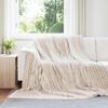 vidaXL Kastet&aelig;pper 6 pcs Beige 270 x 240 cm Fleece