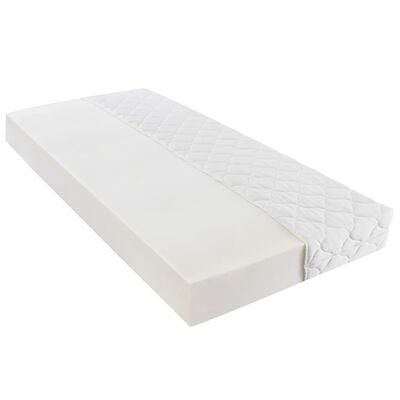 vidaXL seng med madras 160 x 200 cm kunstlæder sort