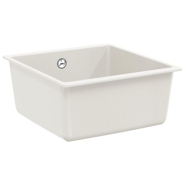 vidaXL Vask Hvid 430 x 460 mm 80% Kvarts og 20% Resin