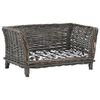 vidaXL hundekurv med hynde 50x33x30 cm naturlig pil gr&aring;