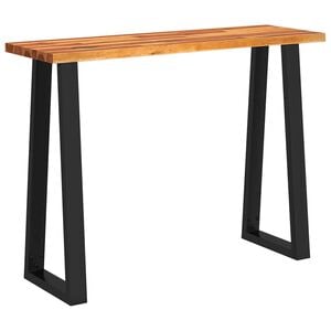 vidaXL konsolbord med naturlig kant 110x35x80 cm massivt akacietr&aelig;