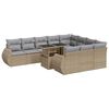 vidaXL sofas&aelig;t til haven 11 dele med hynder polyrattan beige