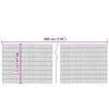 vidaXL havehegn 400x100 cm siv