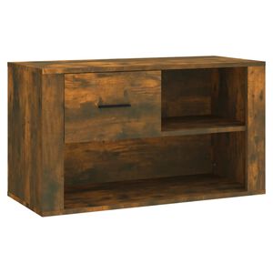 vidaXL skoskab 80x35x45 cm konstrueret tr&aelig; r&oslash;get egetr&aelig;sfarve